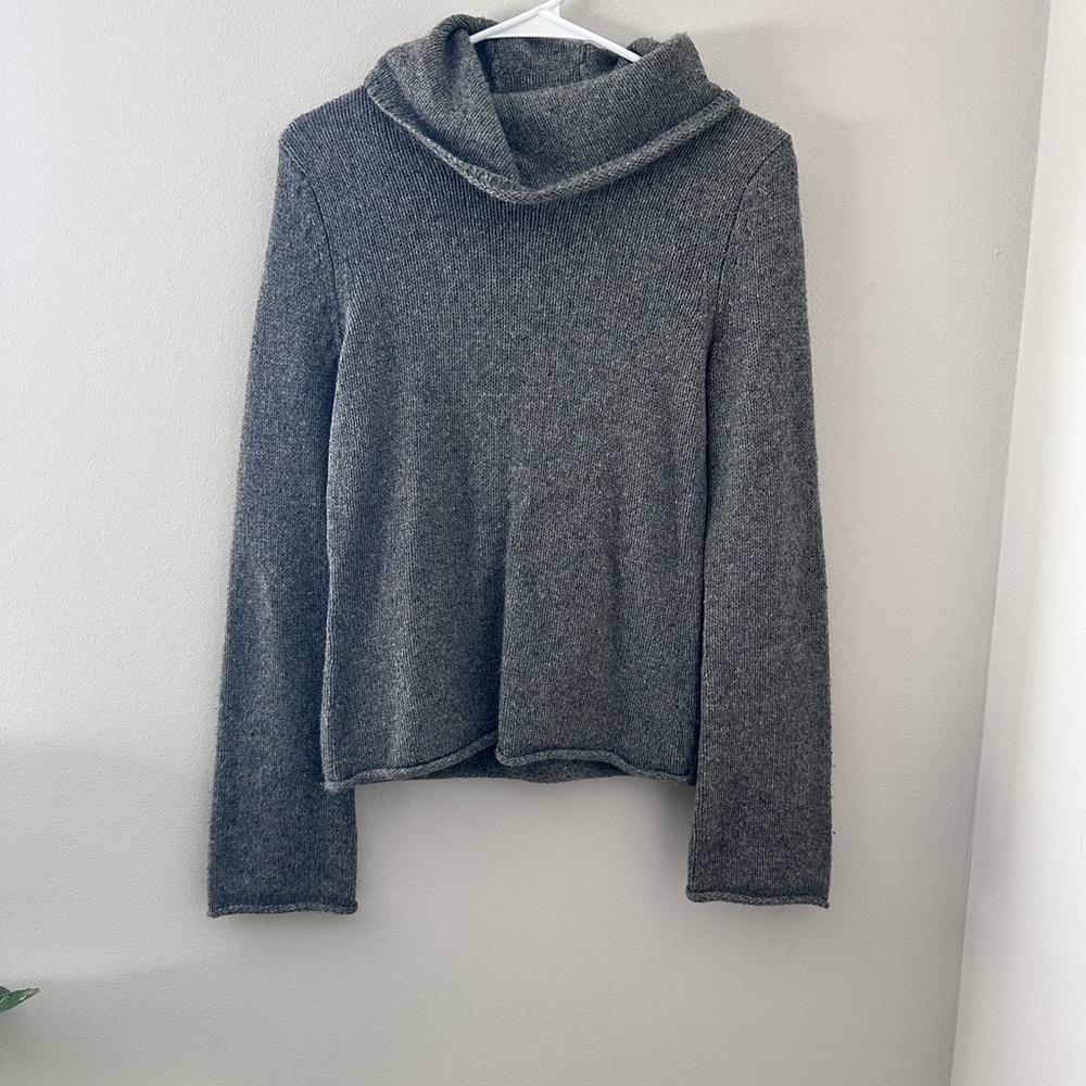 Vintage Express Charcoal Cowl Neck Sweater
